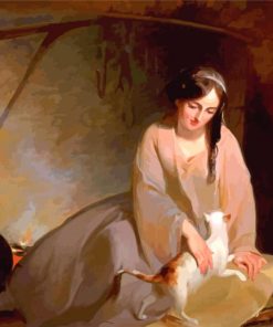 Cinderella At The Kitchen Fire By Thomas Sully Paint By Numbers