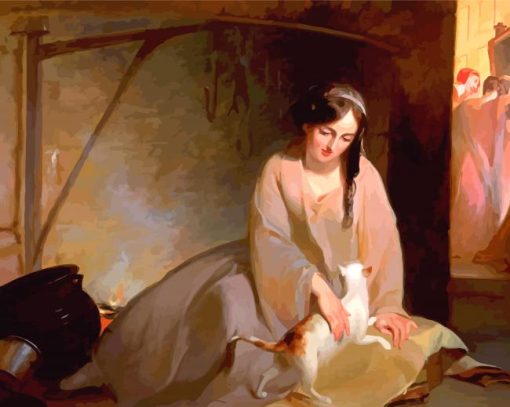 Cinderella At The Kitchen Fire By Thomas Sully Paint By Numbers