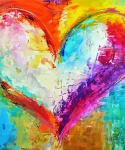 Colorful Heart Art Paint By Numbers