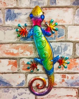 Colorful Gecko Reptile Paint By Numbers