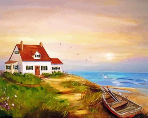 Cottage By The Sea Paint By Numbers