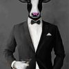 Cow Wearing Suit Paint By Numbers