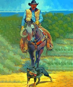 Cowboy And Dog Paint By Numbers