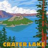 Crater Lake Illustration Paint By Numbers