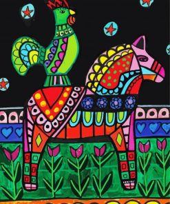 Dala Folk Art Paint By Numbers