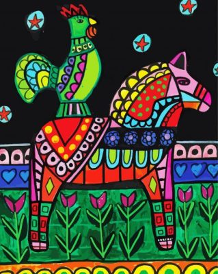 Dala Folk Art Paint By Numbers