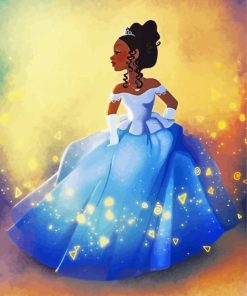 Disney Black Cinderella Paint By Numbers