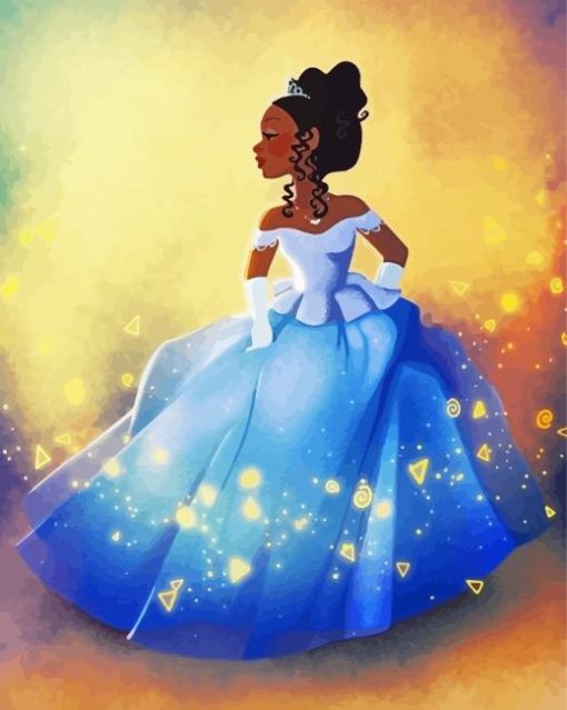 Disney Black Cinderella Paint By Numbers