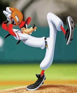 Disney Goofy Baseball Player Paint By Numbers