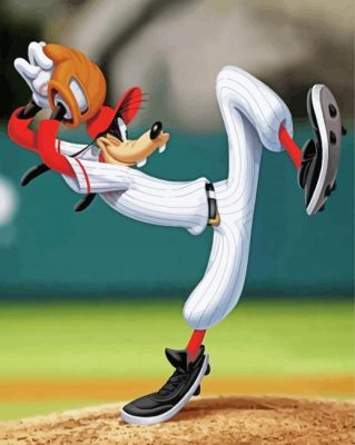Disney Goofy Baseball Player Paint By Numbers