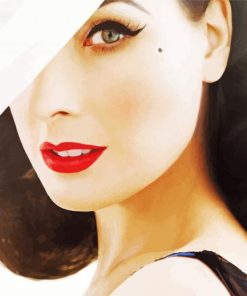 Dita Von Teese Face Paint By Numbers