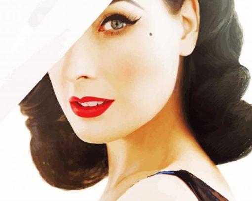 Dita Von Teese Face Paint By Numbers