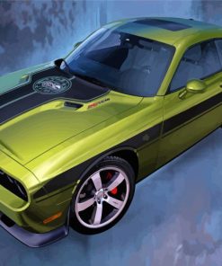 Dodge Challenger Scat Art Paint By Numbers