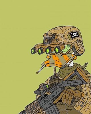 Duck Soldier Paint By Numbers