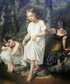 Eduard Steinbruck Children Bathing Paint By Numbers