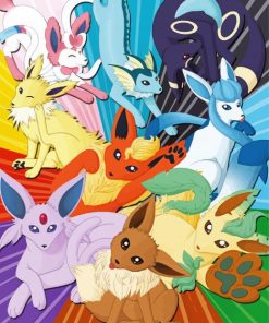 Eeveelutions Pokemon Characters Paint By Numbers