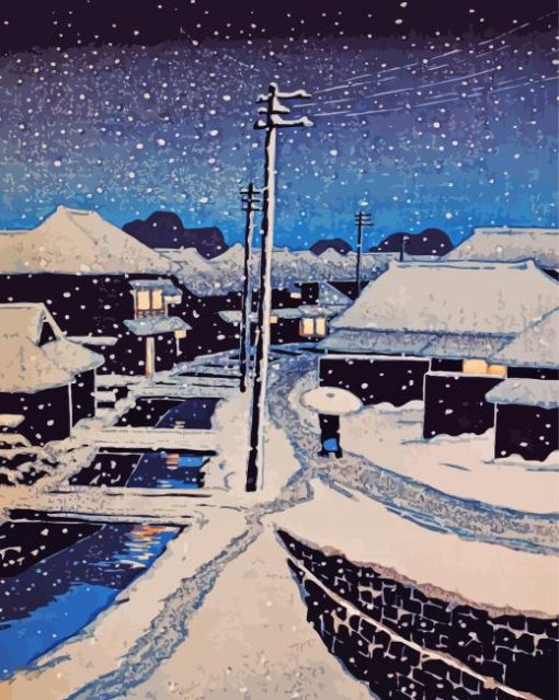 Evening Japanese Winter Paint By Numbers