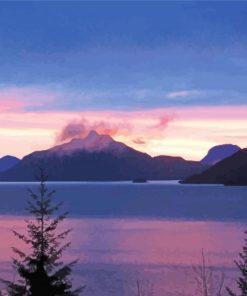 Evening In Howe Sound Landscape Paint By Numbers