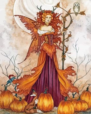 Fall Queen Of The Fae Paint By Numbers