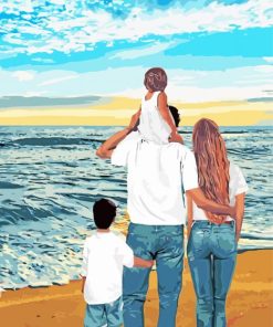 Family Beach Art Paint By Numbers