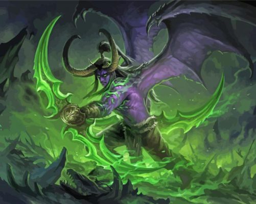 Fictional Character Illidan Stormrage Paint By Number