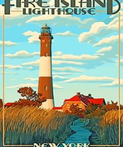 Fire Island Lighthouse Poster Paint By Numbers