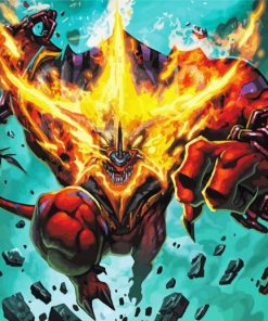 Flame Power Tatsurion Kaijudo Paint By Numbers