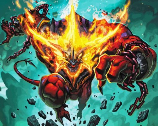 Flame Power Tatsurion Kaijudo Paint By Numbers