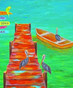 Florida Keys Dockside Art Paint By Number