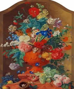 Flowers In A Terracotta Vase By Jan Van Huysum Paint By Numbers