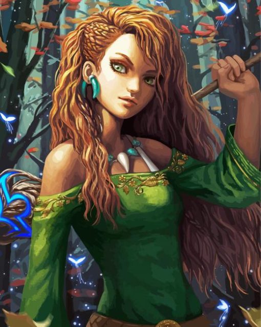 Forest Warrior Girl Paint By Numbers