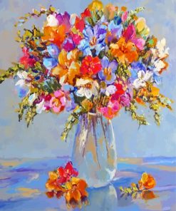 Freesia Flowers Vase Paint By Numbers