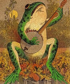 Frog Banjo Player Paint By Numbers