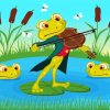 Frog Playing Violin Art Paint By Numbers