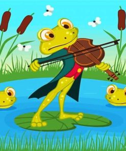 Frog Playing Violin Art Paint By Numbers