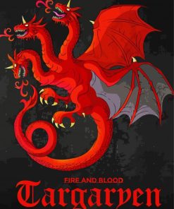 GOT Fire And Blood House Targaryen Paint By Numbers