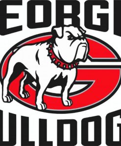 Georgia Bulldogs Football Logo Paint By Numbers