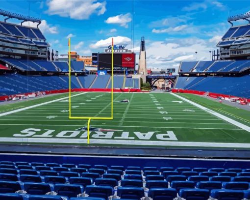 Gillette Stadium Massachusetts Paint By Numbers