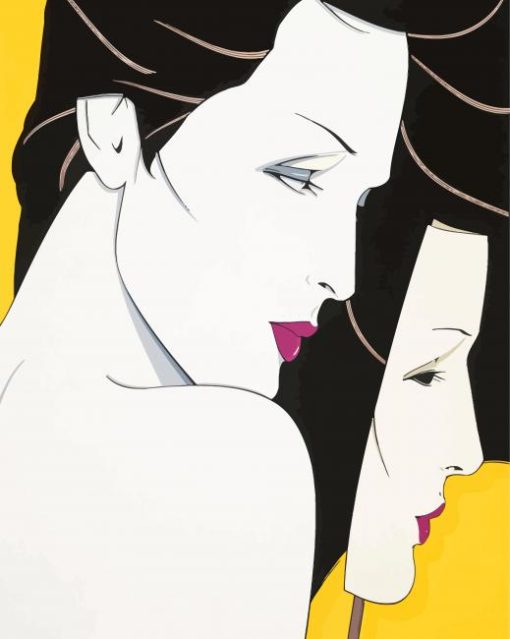 Girl With Mask By Patrick Nagel Paint By Numbers