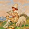 Girl With Sheep Paint By Numbers