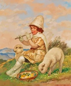 Girl With Sheep Paint By Numbers