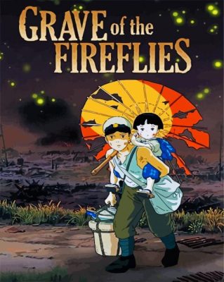 Grave Of The Fireflies Vintage Anime Paint By Number