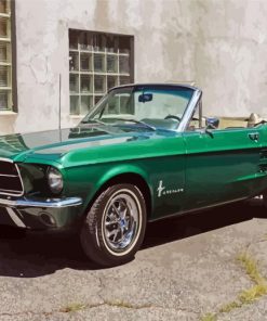 Green 1967 Mustang Convertible Paint By Numbers