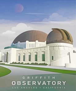 Griffith Observatory Los Angeles Poster Paint By Numbers