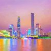 Guangzhou City Reflection Paint By Numbers