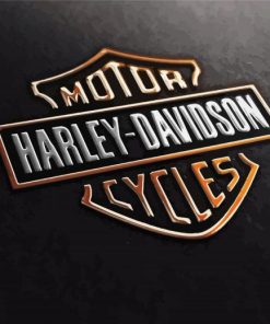 Harley Davidson Logo Paint By Numbers