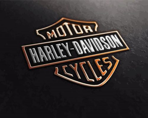 Harley Davidson Logo Paint By Numbers