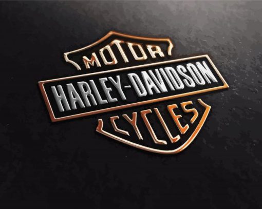 Harley Davidson Logo Paint By Numbers