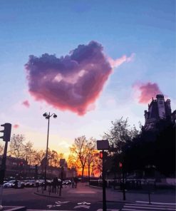 Heart Cloud Paint By Numbers