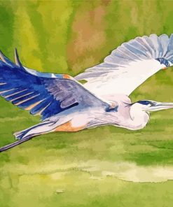 Heron Flying Paint By Numbers